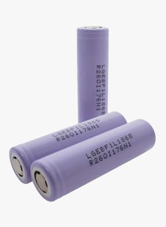DMK 3-Piece Replacement Battery LG 18650 F1 Purple  - Image 2