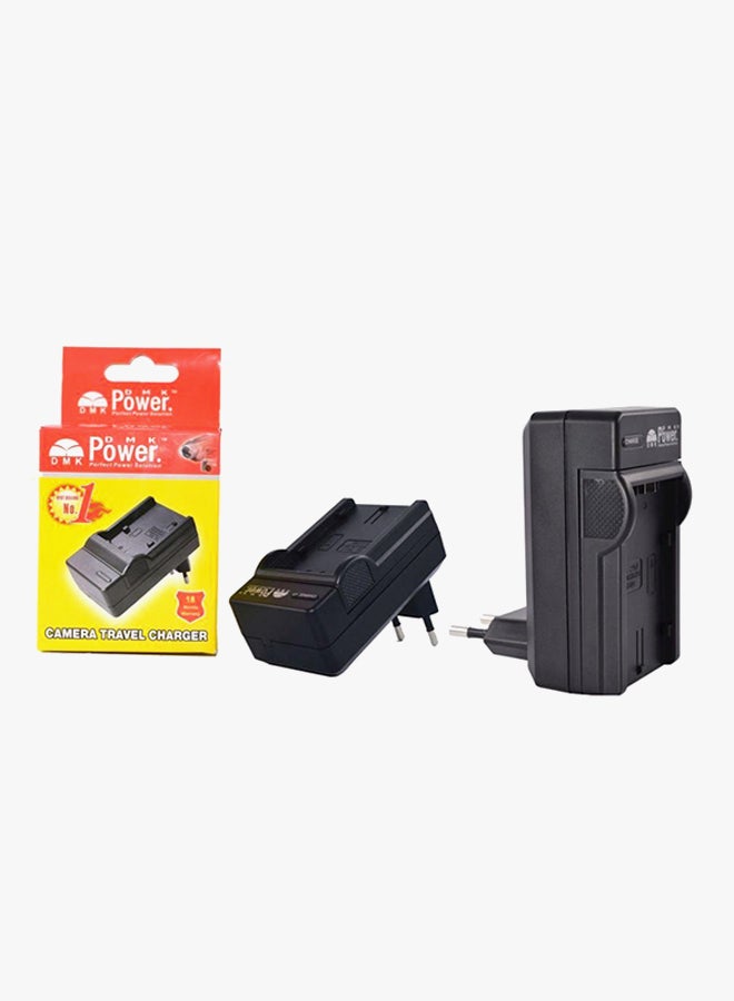 DMK 2-Piece Battery Charger For Canon EOS Rebel XS/Rebel T1i/Rebel Xsi/1000D/500D/450D/Kiss X3/Kiss X2/Kiss F/LPE5 Black - Image 2