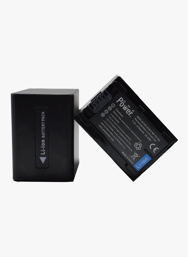 DMK 2Pcs Np-Fv100 Batteries For Sony Hdr-Cx150 Hdr-Cx150V Dcrsx44R Dcrsx44L Xr550E Xr350E Xr150E. Black - Image 2