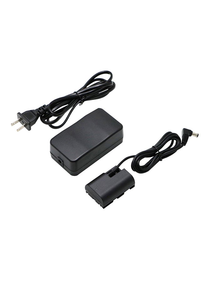 DMK - Power Ack-E6 Replacement Ac Power Adapter Kit For Canon Eos 5Ds, 5Ds R, 5D Mark Ii, 5D Mark Iii, 5D Mark Iv, 60D, 60Da, 6D, 70D, 7D, 7D Mark Ii, 80D Dslr Cameras Black - Image 1