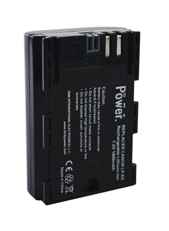 DMK Lp-E6 Battry For Canon Eos 6D 60D 7D 70D 5D Mark Ii, 5D Mark Iii Camera Black - Image 1