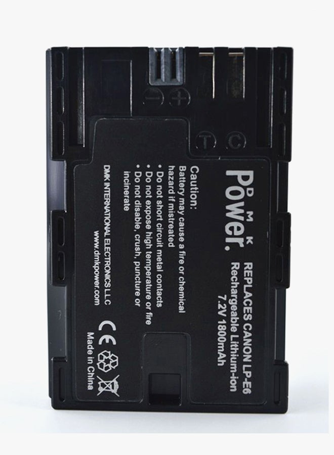 DMK Lp-E6 Battry For Canon Eos 6D 60D 7D 70D 5D Mark Ii, 5D Mark Iii Camera Black - Image 2