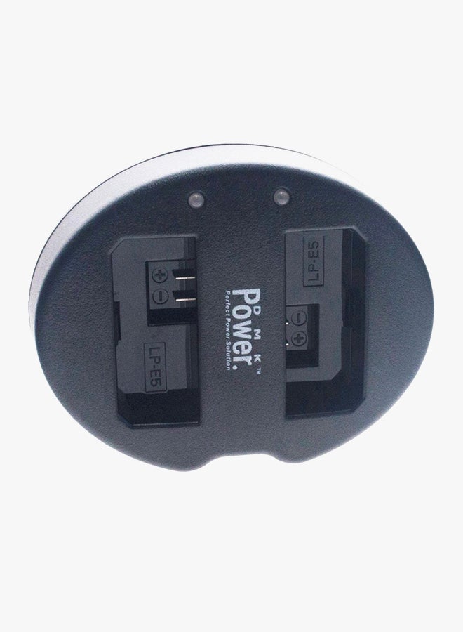 DMK LP-E5 Dual charger Black - Image 3