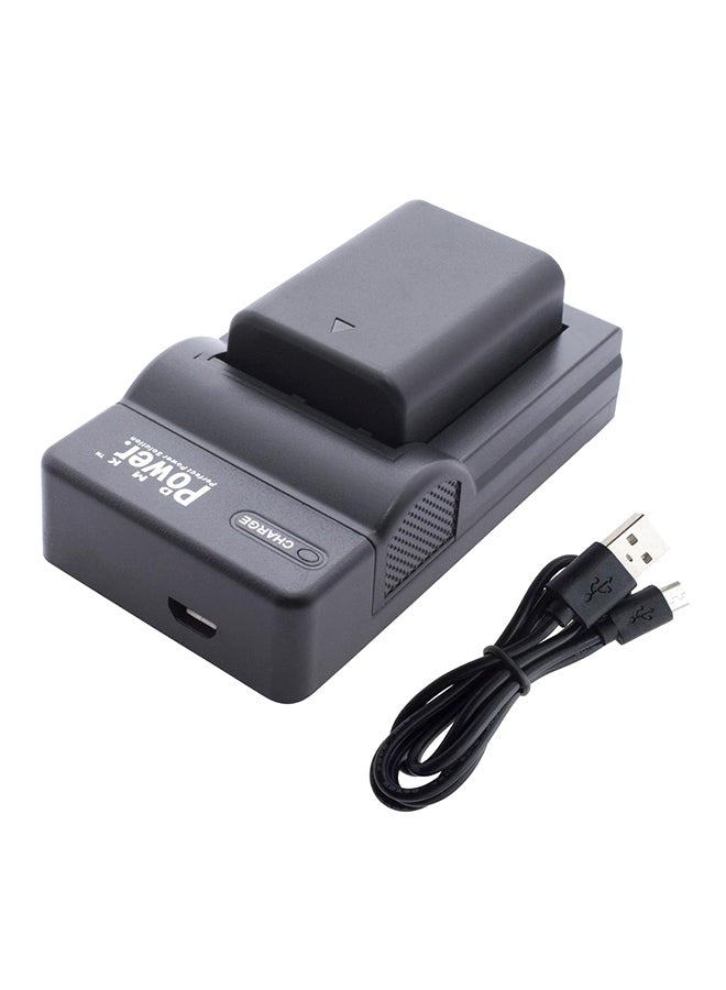 DMK Power Np-Fw50 1250Mah (1) Battery And (1) Tc-Usb1 Single Usb Charger For Sony Nex-3 3N Nex-5T Nex-6 Nex-7 A5000 A6000 A7 Cameras Black - Image 1