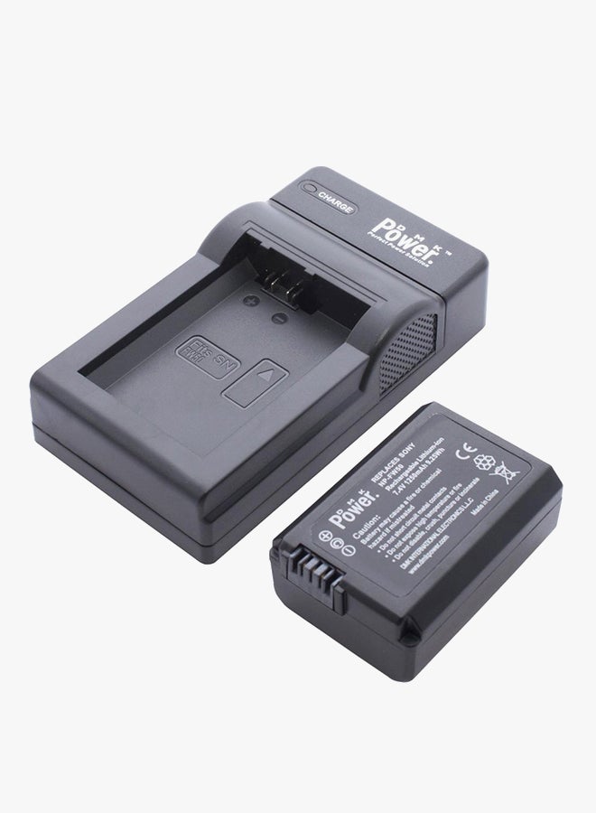 DMK Power Np-Fw50 1250Mah (1) Battery And (1) Tc-Usb1 Single Usb Charger For Sony Nex-3 3N Nex-5T Nex-6 Nex-7 A5000 A6000 A7 Cameras Black - Image 3