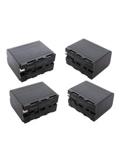 Pack Of 4 Rplacement Battery For LED Video Light and Monitor Black