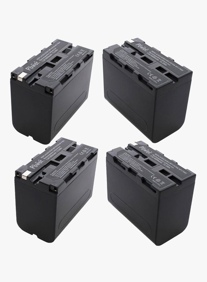 DMK Pack Of 4 Rplacement Battery For LED Video Light and Monitor Black  - Image 2