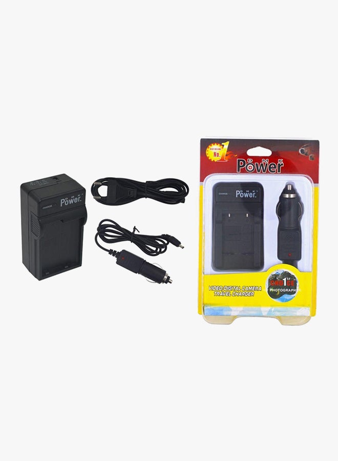 DMK - Battery Car Charger TC600C For Fujifilm X-Pro 1/ X-E1/ X-E2/ X-M1/ XA1/ X-T1/ HS33EXR/ HS30EXR Camera Black - Image 1