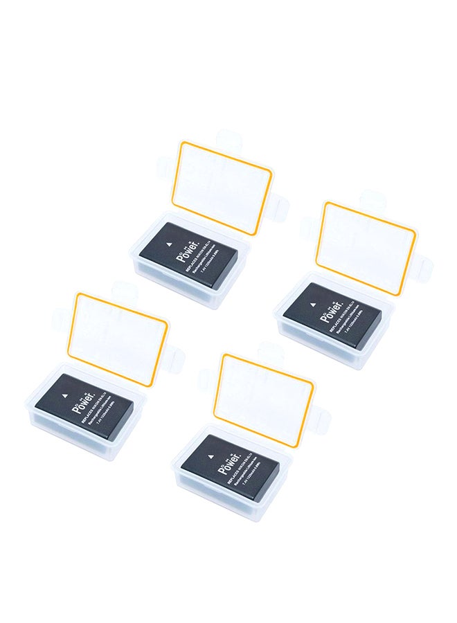 DMK 4 X Battery And 4 X Battery Case For Nikon D3100 D3200 D5100 D5200 D5300 Coolpix P7800 P7700 Camera  - En-El14 Black - Image 1