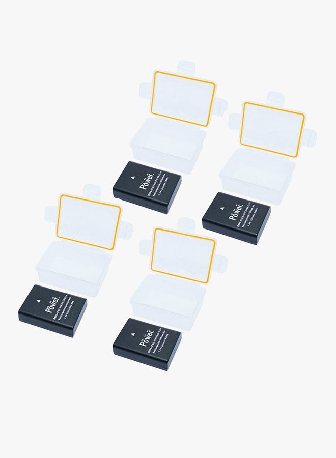 DMK 4 X Battery And 4 X Battery Case For Nikon D3100 D3200 D5100 D5200 D5300 Coolpix P7800 P7700 Camera  - En-El14 Black - Image 2