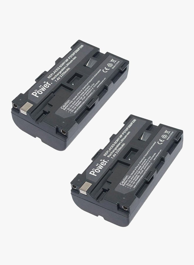 DMK 2-Piece Replacement Battery For NP-F570/F550 Black - Image 2