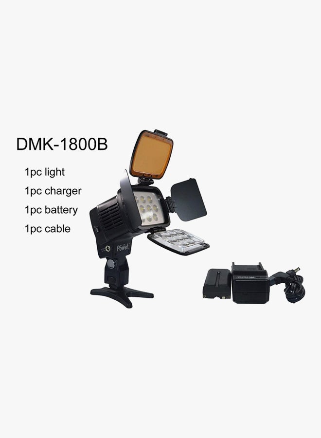 DMK Camera LED Camcorder Video Light With Dimmable Brightness Control Knobs For Digital SLR Camera Black - Image 2