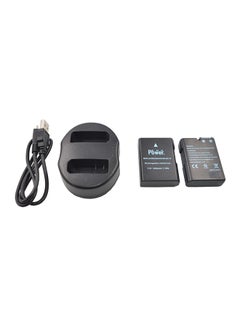 DMK 2xEN/EL14 Replacement Batteries With Dual Charger For Nikon D3100 D3200 D3300 and D5000 D5200 D5300 D5500 Black  - Image 1