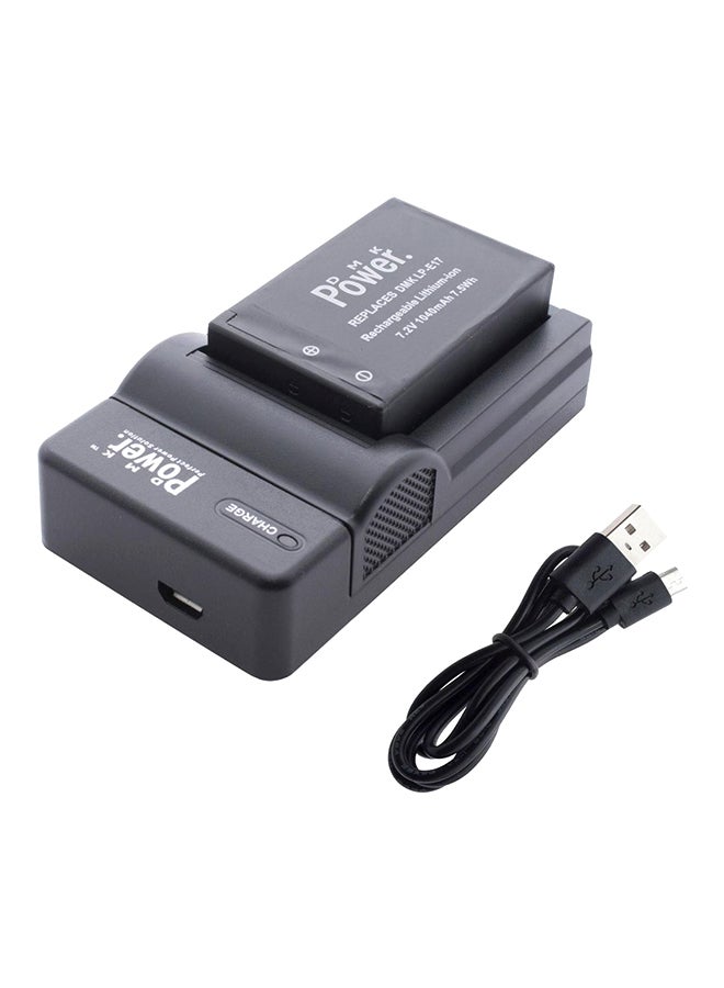 DMK Replacement Battery With Single USB Charger For Canon M3 750D 760D K*** X8i T6i T6s Camera Black - Image 1