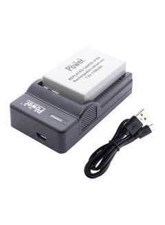 DMK Replacement Battery With Single USB Charger For Canon EOS 550D 600D X4 X5 T2i T3i Camera Black  - Image 1