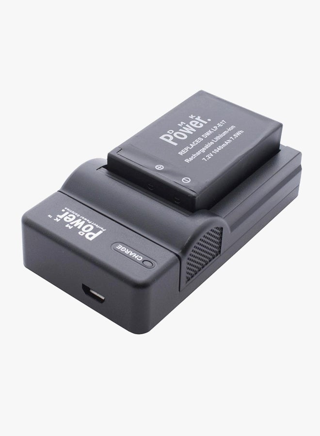 DMK Replacement Battery With Single USB Charger For Canon M3 750D 760D K*** X8i T6i T6s Camera Black - Image 2