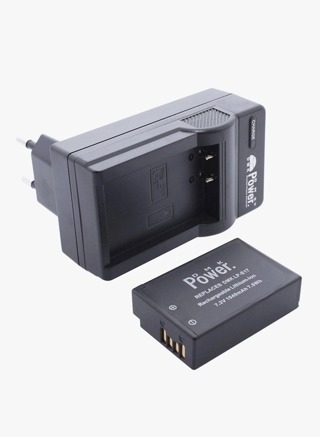 DMK Replacement Battery With Charger For Canon M3 750D 760D K*** X8i T6i T6s Camera Black - Image 2