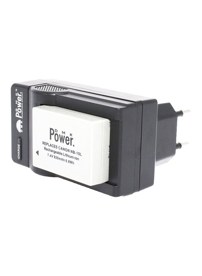 DMK Replacement Battery With Charger For Canon Powershot G15 SX40 SX50 HS G1X Camera Black - Image 1