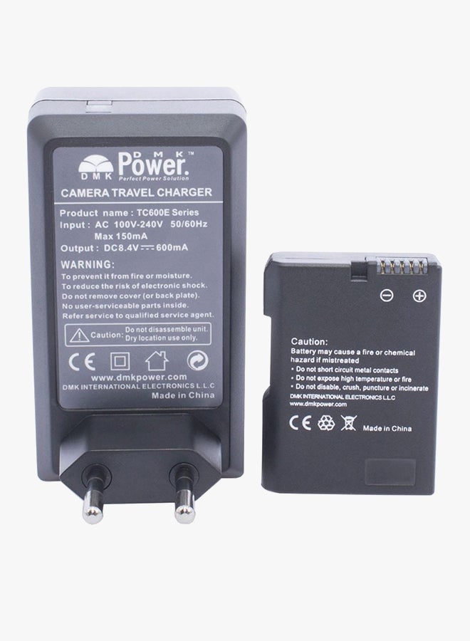 DMK Tc600E Travel Charger For Nikon D3100 D3200 D5100 D5200 D5300 Coolpix P7800 P7700  Cameras Black - Image 3