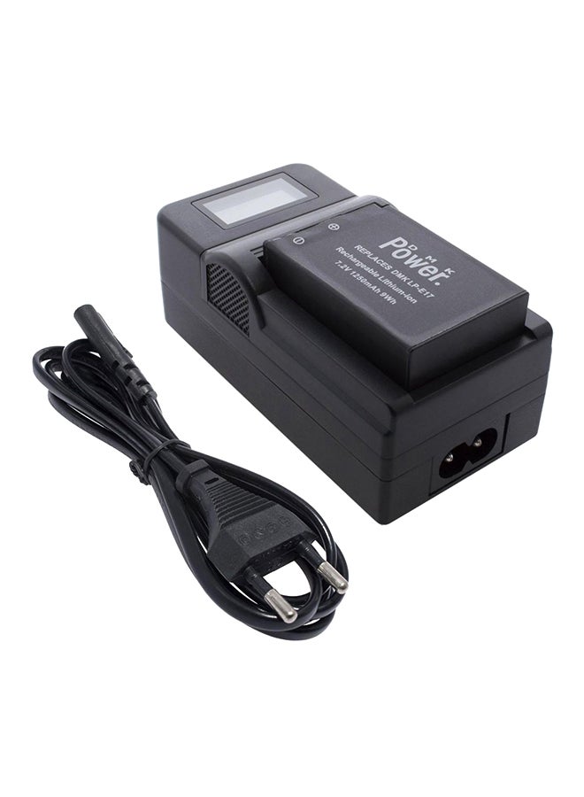 DMK Replacement Battery And LCD Charger For Canon M3 750D 760D K*** X8i T6i T6s Camera Black - Image 1