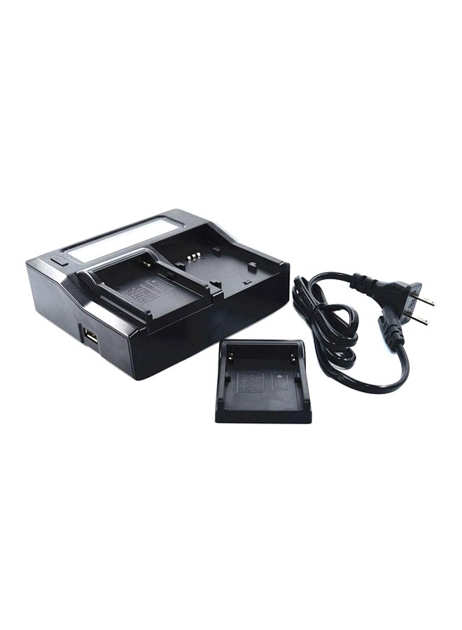 DMK Dual Battery Charger EN-EL14 For Nikon D5100 D3100 P7100 D3200 D5200 MH-24 MH24 Camera Black - Image 1