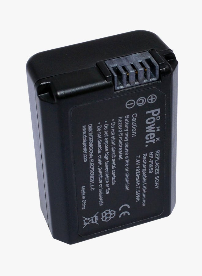 DMK 1-Piece Replacement Battery And Charger For SONY NEX-3 3N NEX-5T NEX-6 NEX-7 A5000 A6000 A7 Camera Black - Image 2