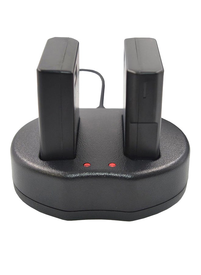 DMK 2-Piece Replacement Batteries With Charger For Nikon D3100 D3200 D3300 and D5000 D5100 D5200 D5300 D5500 Black - Image 1