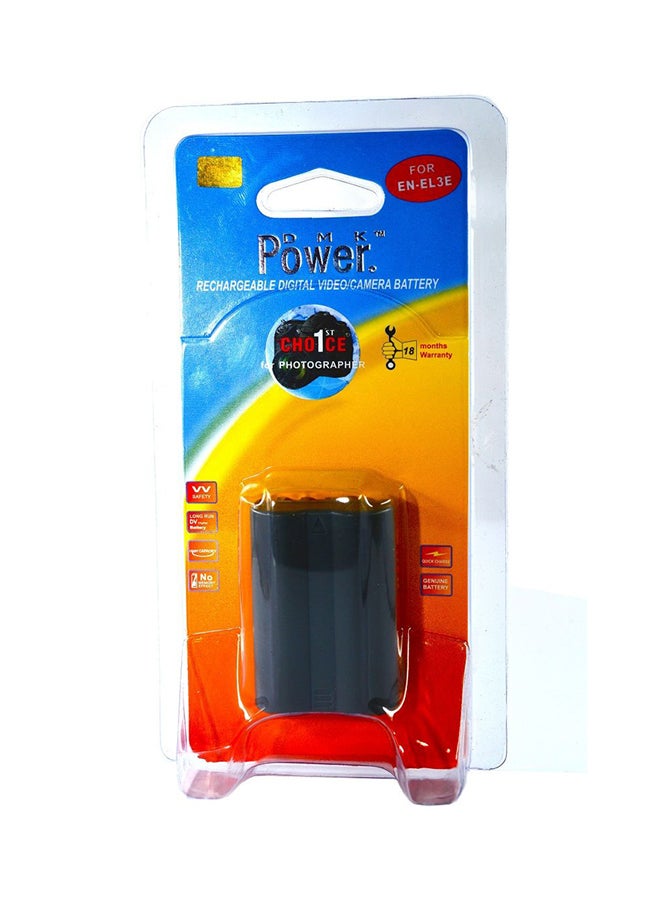 DMK - Enel3E Battery For Nikon D700 D300 D200 D100 D90 D80 D80S D70 D70S D50 Cameras Black - Image 1