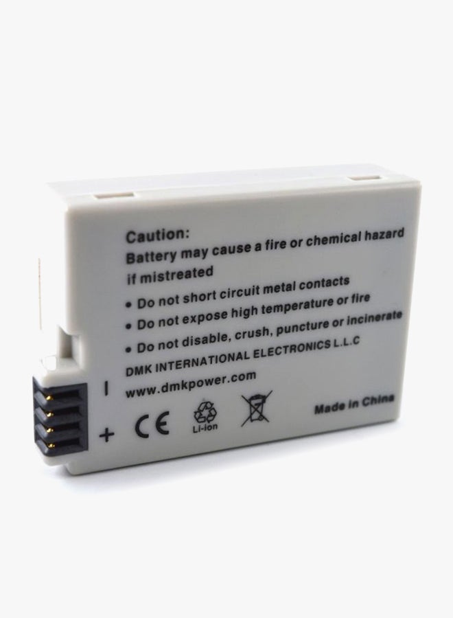 دي أم كي بطارية Lpe-8 لكاميرات كانون Eos 550D 600D X4 X5 T2I T3I أبيض - Image 2