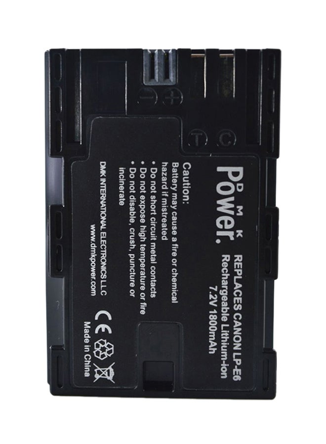 DMK 2 Pcs Lpe6 Batteries For Canon Eos 5D 6D 7D 60D 60Da MarkⅱⅢ  Cameras Black - Image 1