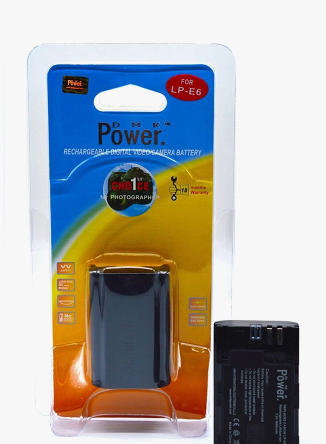 DMK 2 Pcs Lpe6 Batteries For Canon Eos 5D 6D 7D 60D 60Da MarkⅱⅢ  Cameras Black - Image 2