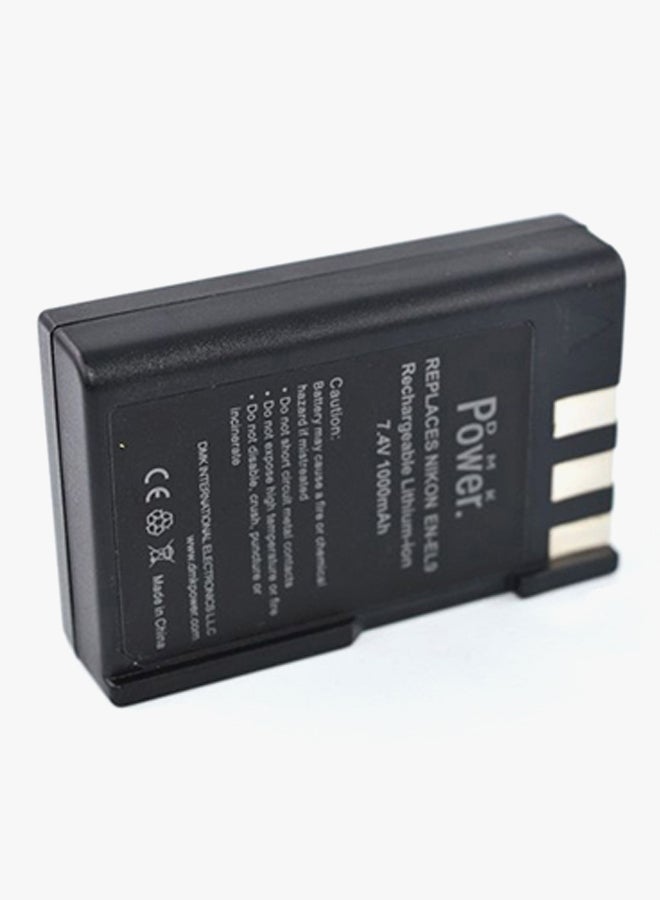 دي أم كي بطارية بديلة لكاميرا نيكون D40 D40x D60 D3000 D5000 أسود - Image 2