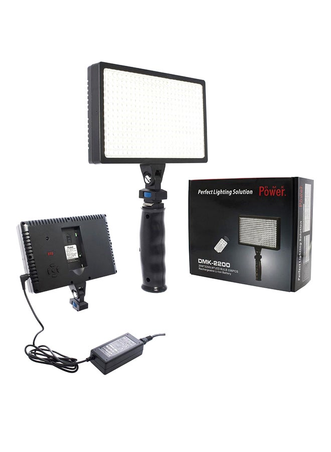 DMK LED Video Light With Light Stand Black - Image 1