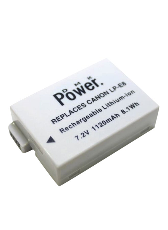 دي أم كي بطارية بديلة لكاميرا كانون أبيض - Image 1