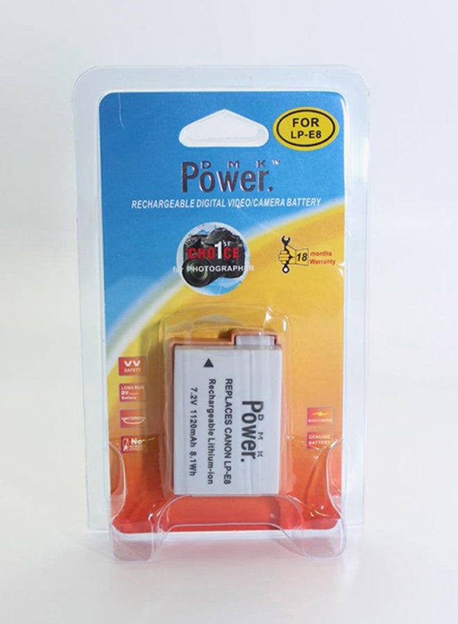 دي أم كي بطارية بديلة لكاميرا كانون أبيض - Image 3