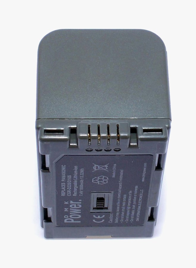 دي أم كي بطارية بديلة لكاميرا CGR-D220/D16S أسود - Image 3