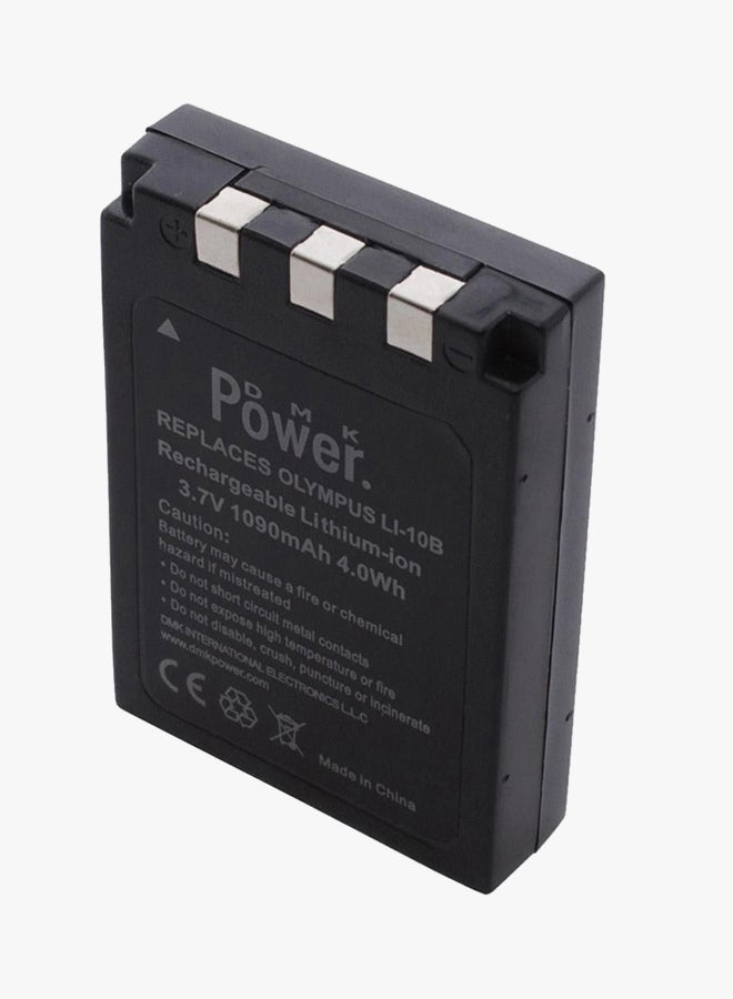 DMK Replacement Battery For Li-10B Li-12B Stylus 300 400 500 600 800 C-50 60 70 470 760 770 Camera Black - Image 2