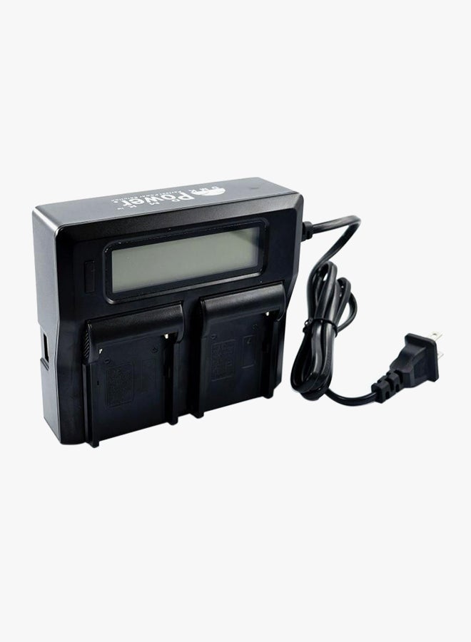 DC-01 DUAL DIGITAL BATTERY CHARGER LP-E10 For Canon REBEL T3 T5 T6 EOS 1100D 1200D 1300D Camera Black