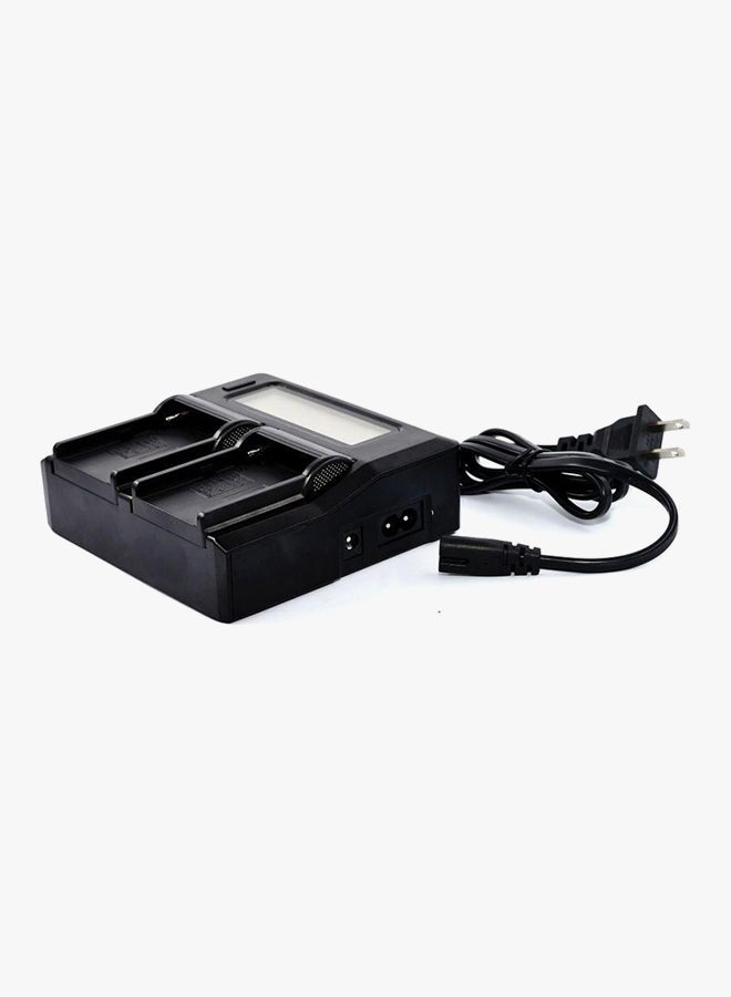 DMK Dc-01 Dual Digital Battery Charger Lp-E8 For Canon Eos 550D 600D X4 X5 T2I T3I  Cameras Black - Image 3