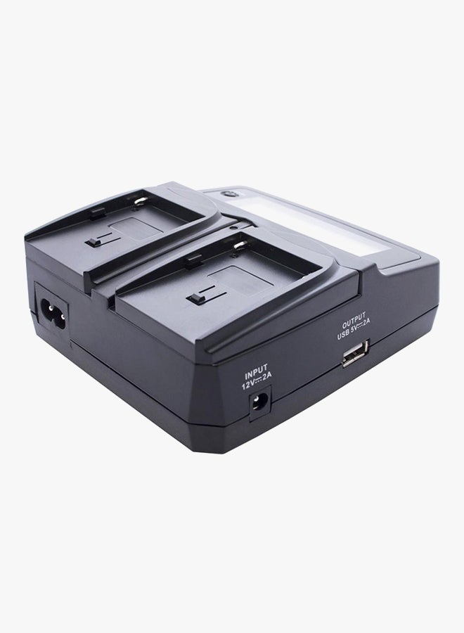 DMK Dc-02 Dual Digital Battery Charger Lp-E10 For Canon Rebel T3 T5 T6 Eos 1100D 1200D 1300D  Cameras Black - Image 2