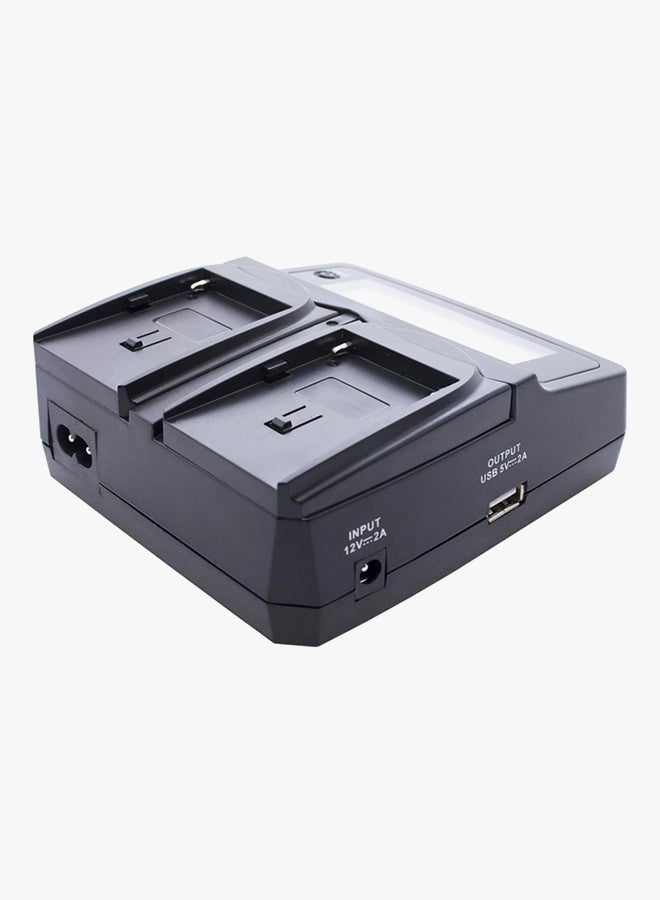 دي أم كي شاحن بطارية رقمي ثنائي بتيار مستمر طراز Lp-E17 لكاميرات كانون طرازات M3 و750D و760D وكيس X8I وT6I وT6S أسود - Image 2