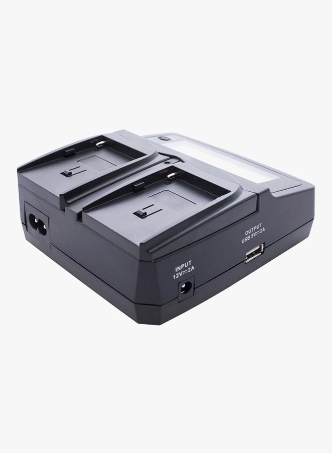 DMK DC-02 Dual Digital Battery Charger LP-E8 For Canon EOS 550D 600D X4 X5 T2I T3I  Cameras Black - Image 2