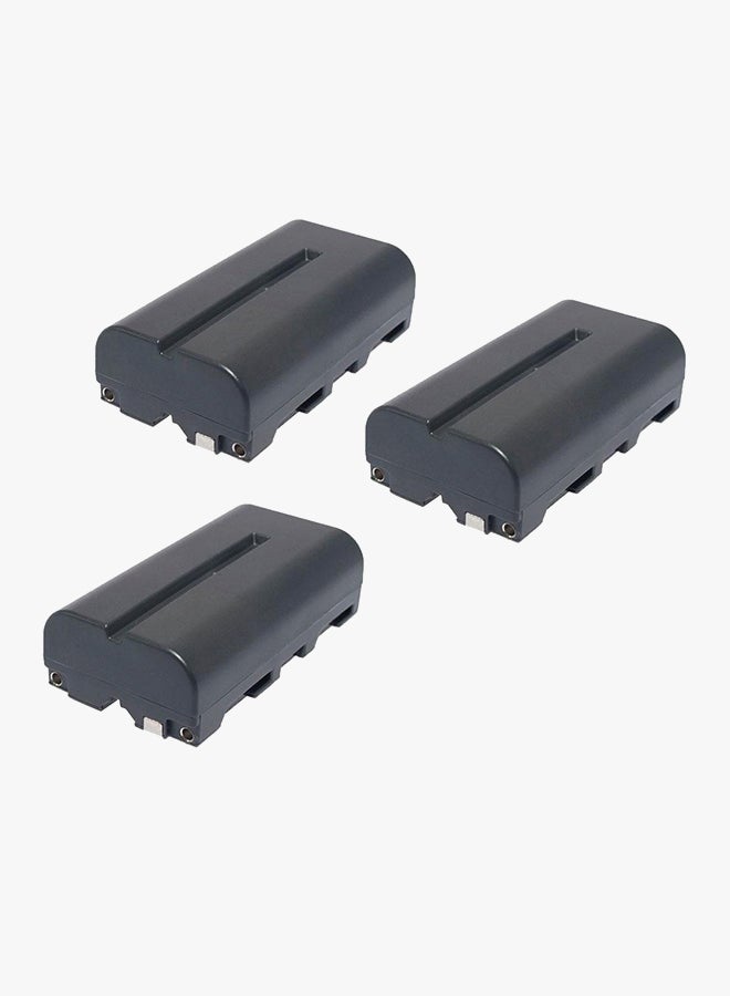 DMK Pack Of 3 NP-F570/F550 Replacement Battery Black - Image 2