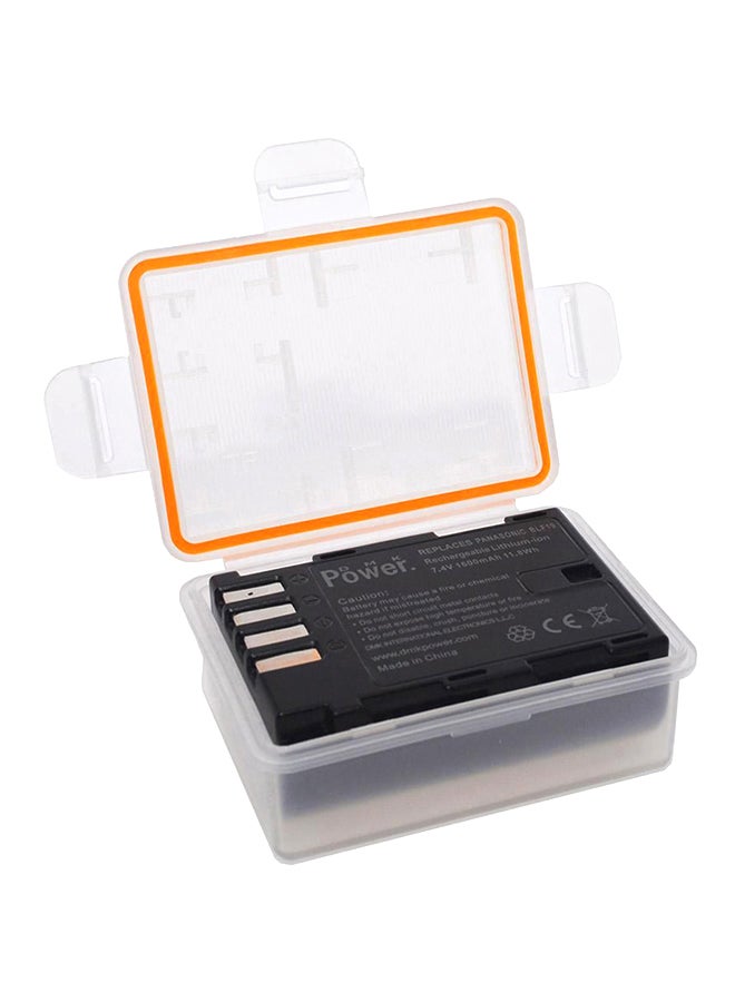 DMK 1 X Battery 1 X Battery Case For Panasonic Lum Dmc-Gh3 Dmc-Gh4 Dmc-Gh3A Dmc-Gh3Agk 
  Cameras - Blf19 Black - Image 1