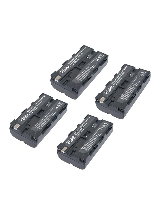 DMK Pack Of 4 NP-F570/F550 Replacement Battery Black - Image 1