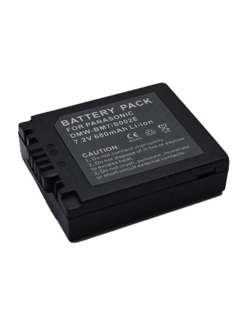 Pack Of 2 Replacement Battery For PANASONIC DMCFZ3/FZ15/FZ20 Camera Black