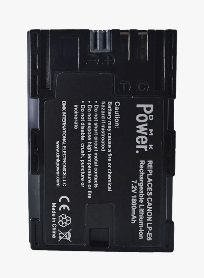 DMK Lpe6 Battery For Canon Eos 5D 6D 7D 60D 60Da MarkⅱⅢ  Cameras Black - Image 2