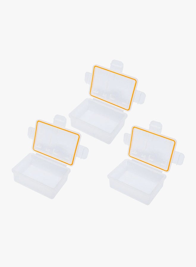 DMK - 3Pcs Multi-Function Water Proof Camera Battery Case/SD MSD Memory Card Case Protector White - Image 1