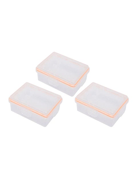 3Pcs Multi-Function Water Proof Camera Battery Case/SD MSD Memory Card Case Protector White