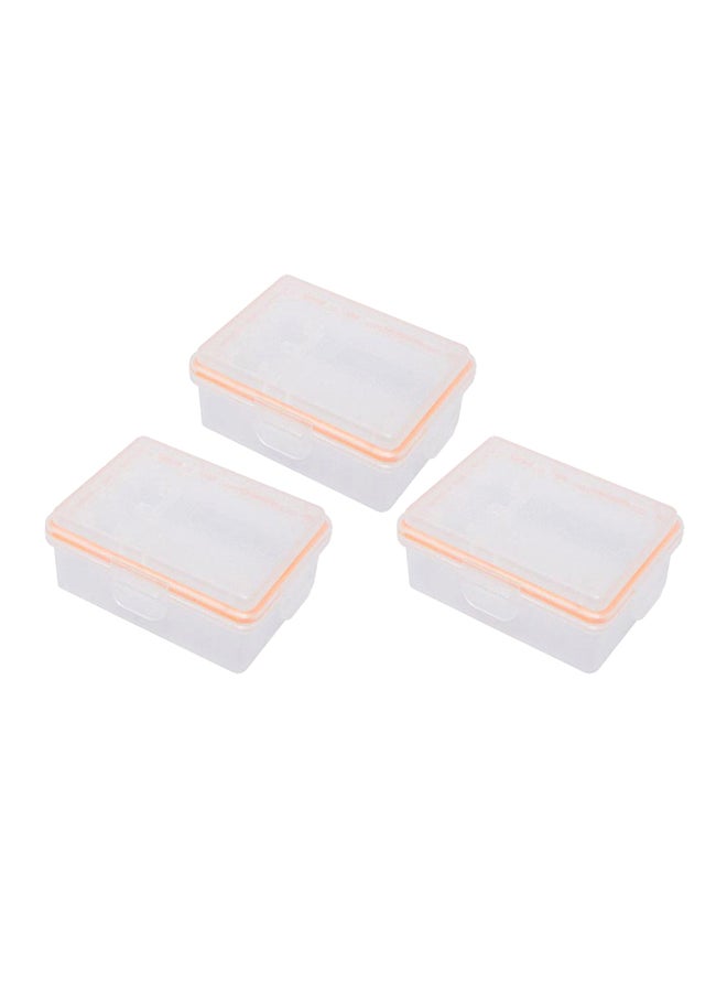 DMK - 3Pcs Multi-Function Water Proof Camera Battery Case/SD MSD Memory Card Case Protector White - Image 1